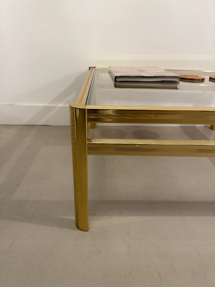 Table basse de salon doré .-photo-3