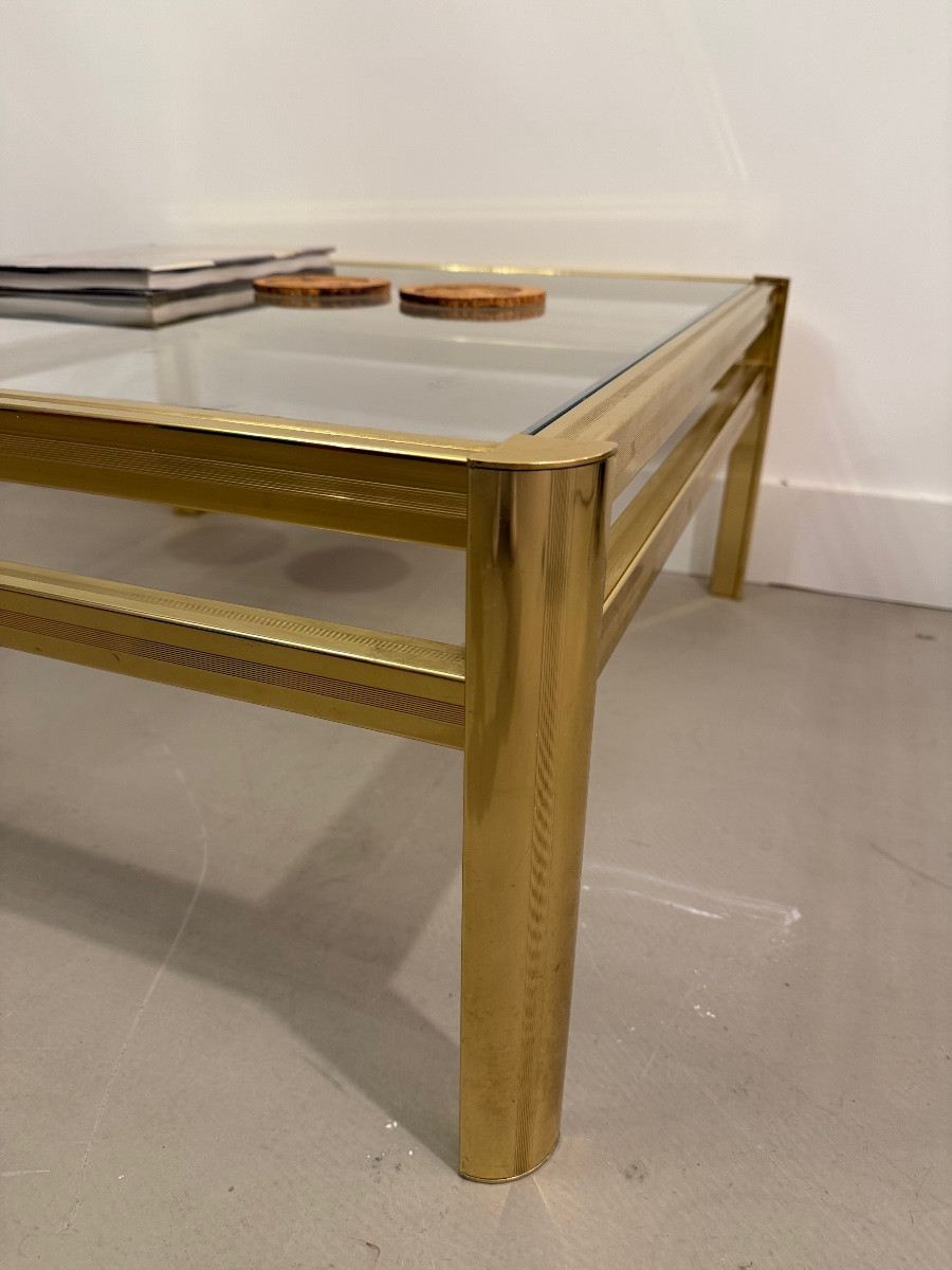 Table basse de salon doré .-photo-4