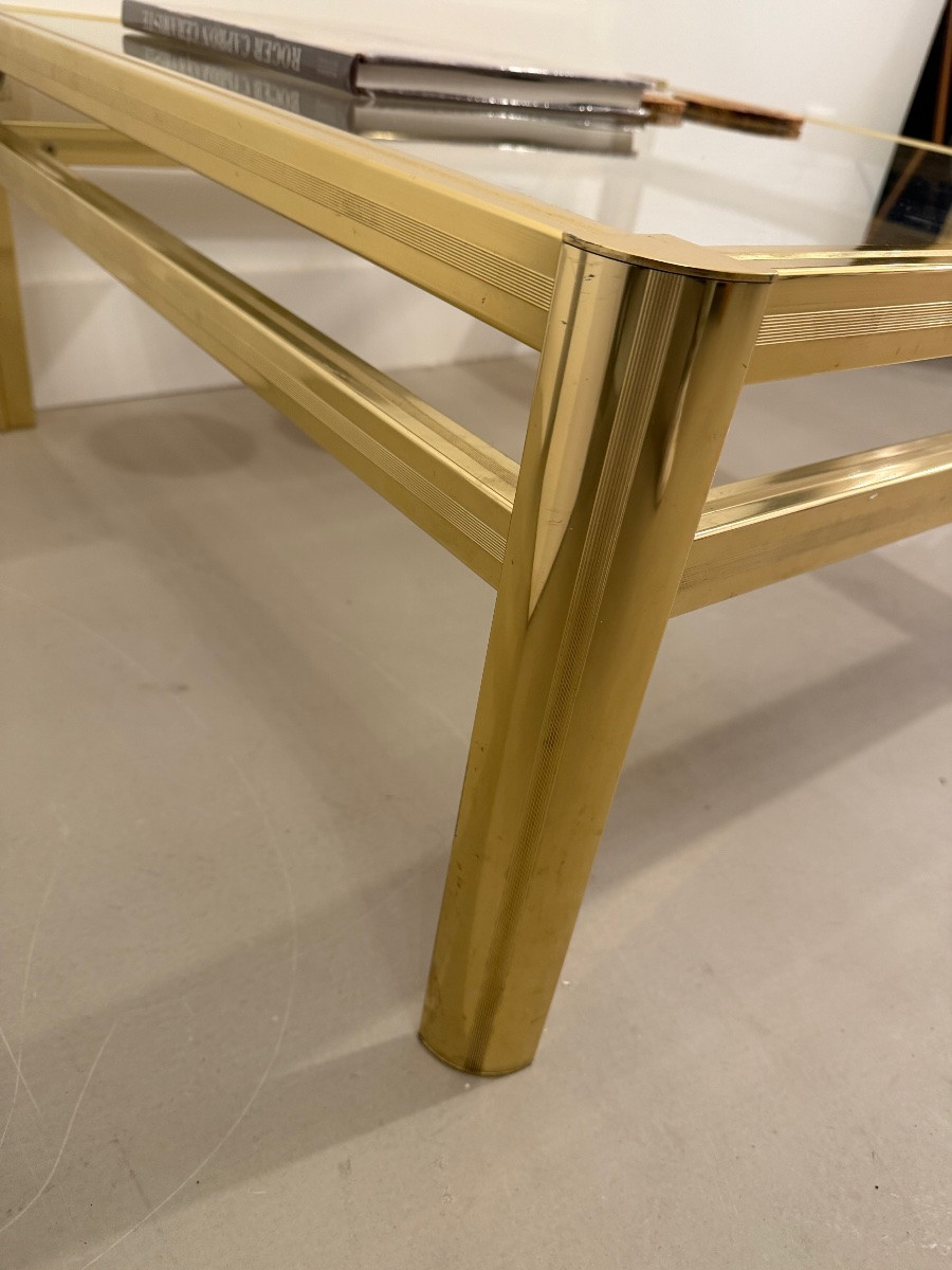 Table basse de salon doré .-photo-3