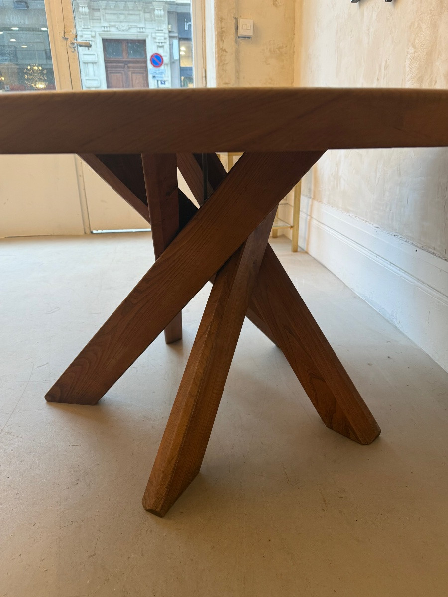 Pierre Chapo , Table ronde de salle à manger .-photo-4