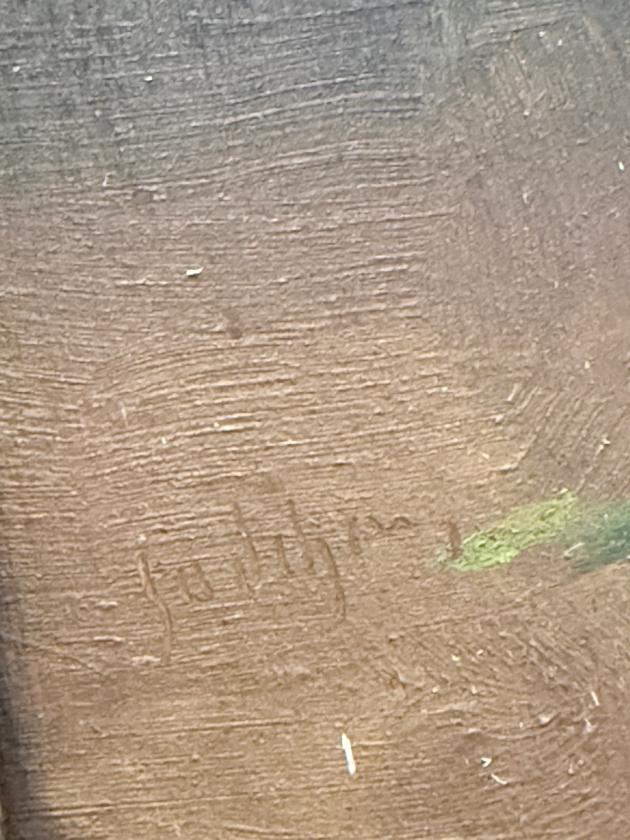 Tableau , nature morte , fleurs signé Godchaux .-photo-1