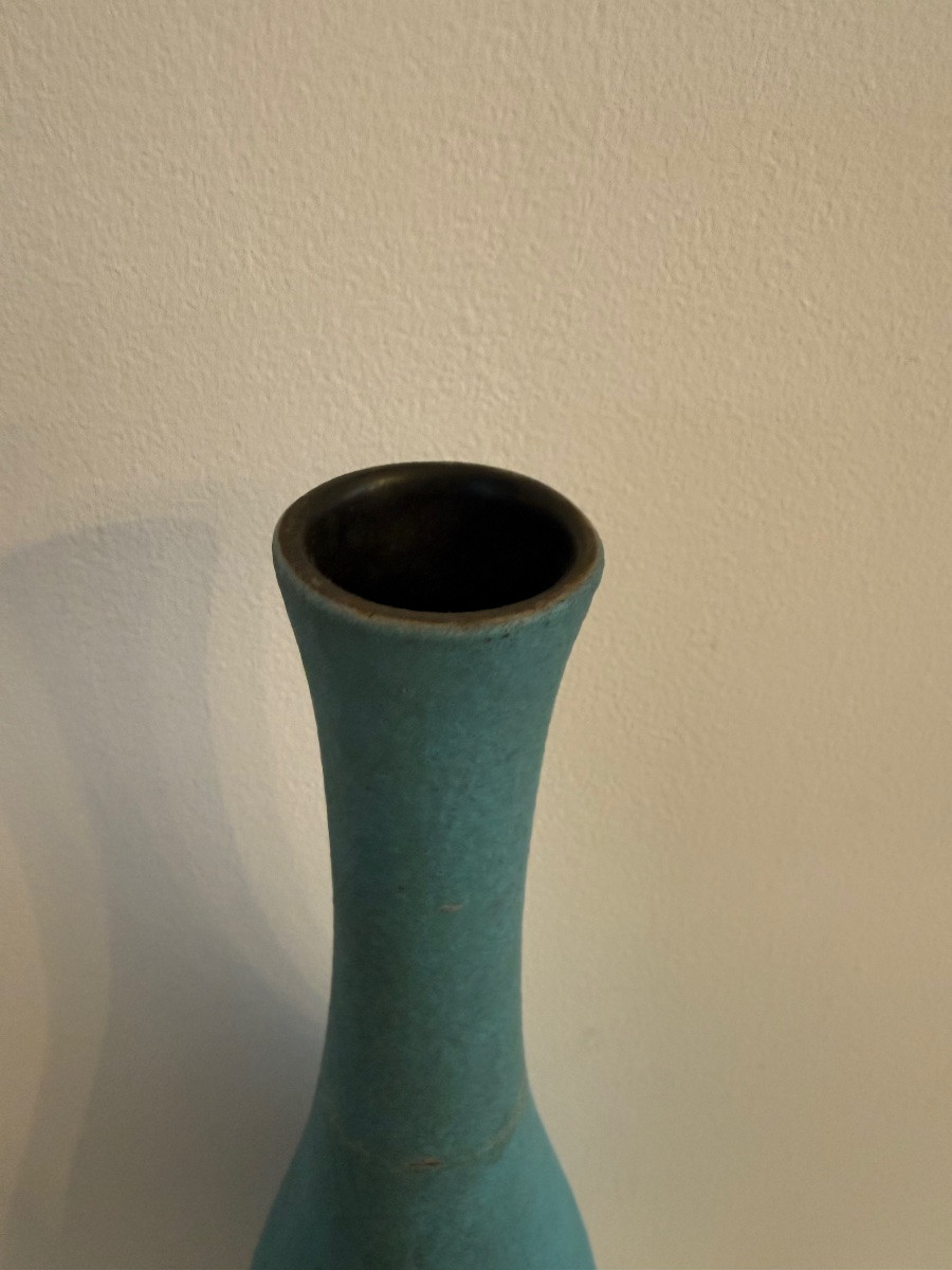 H 42 cm ! Jacques et Dani Ruelland bouteille en céramique.-photo-4