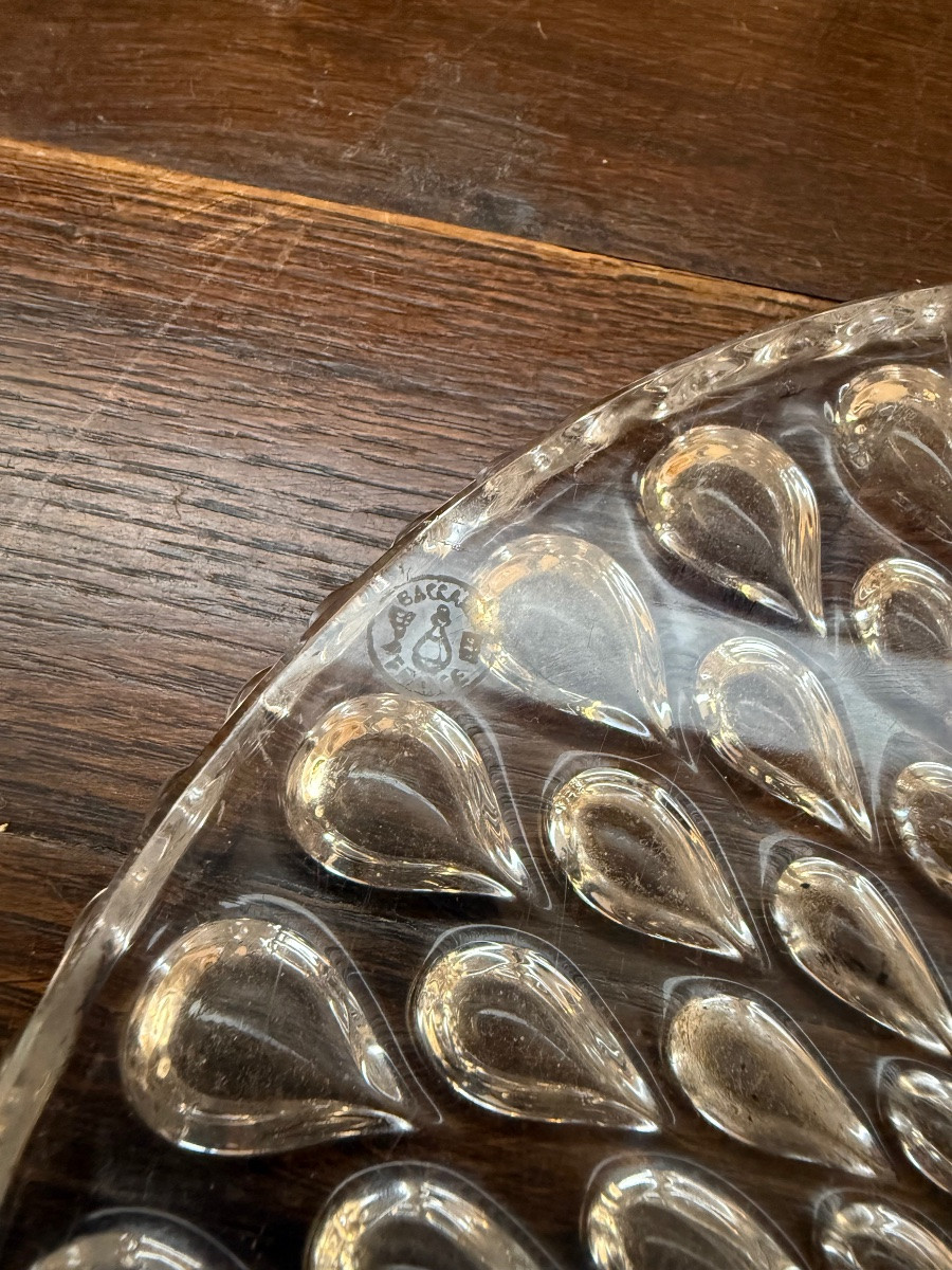 Baccarat Crystal Trivet, Teardrop Pattern.-photo-2