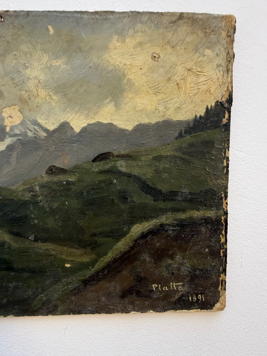 Tableau de montagne XIX Eme .-photo-4