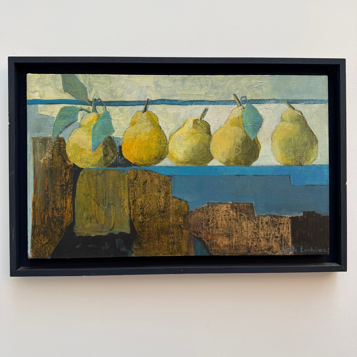 Tableau , nature morte aux fruits .