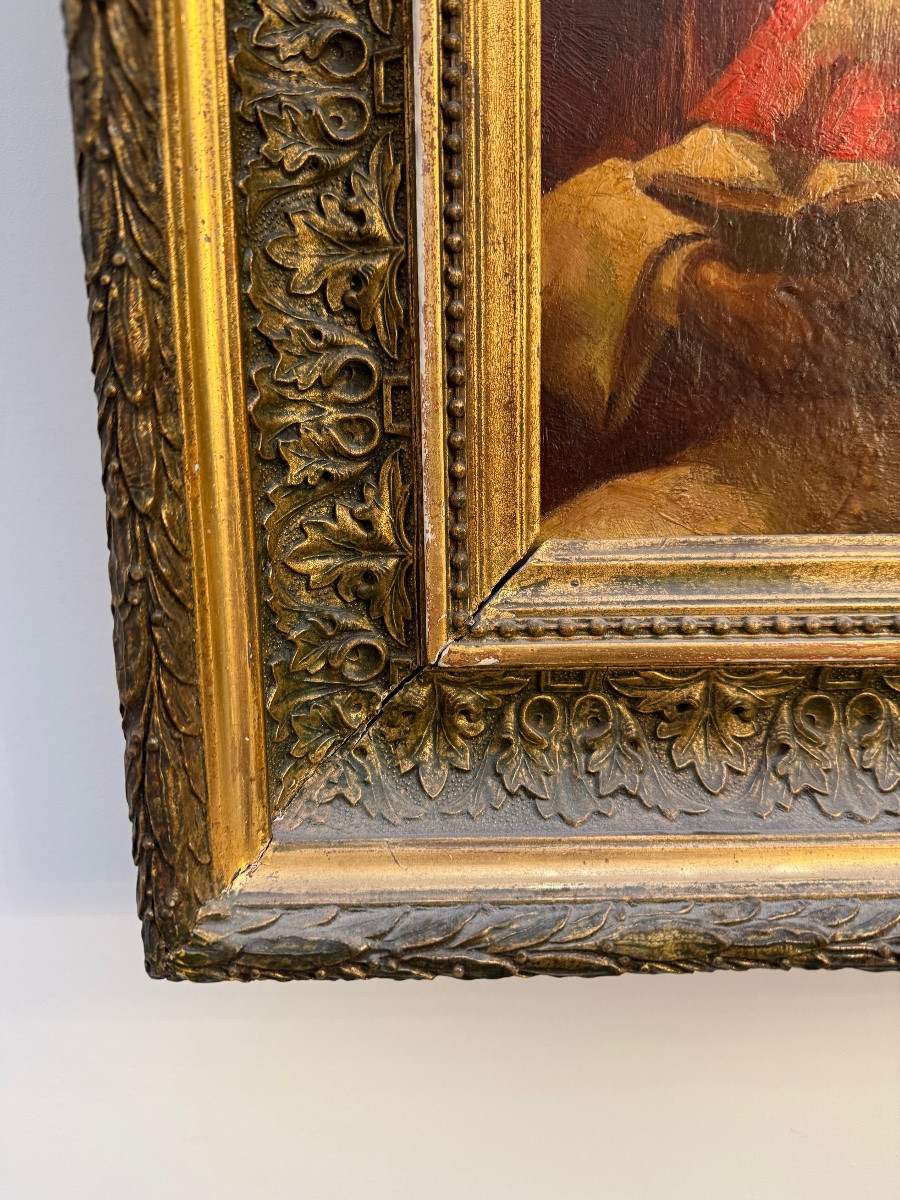 Fernand Paillet , tableau ancien , huile sur bois .-photo-1