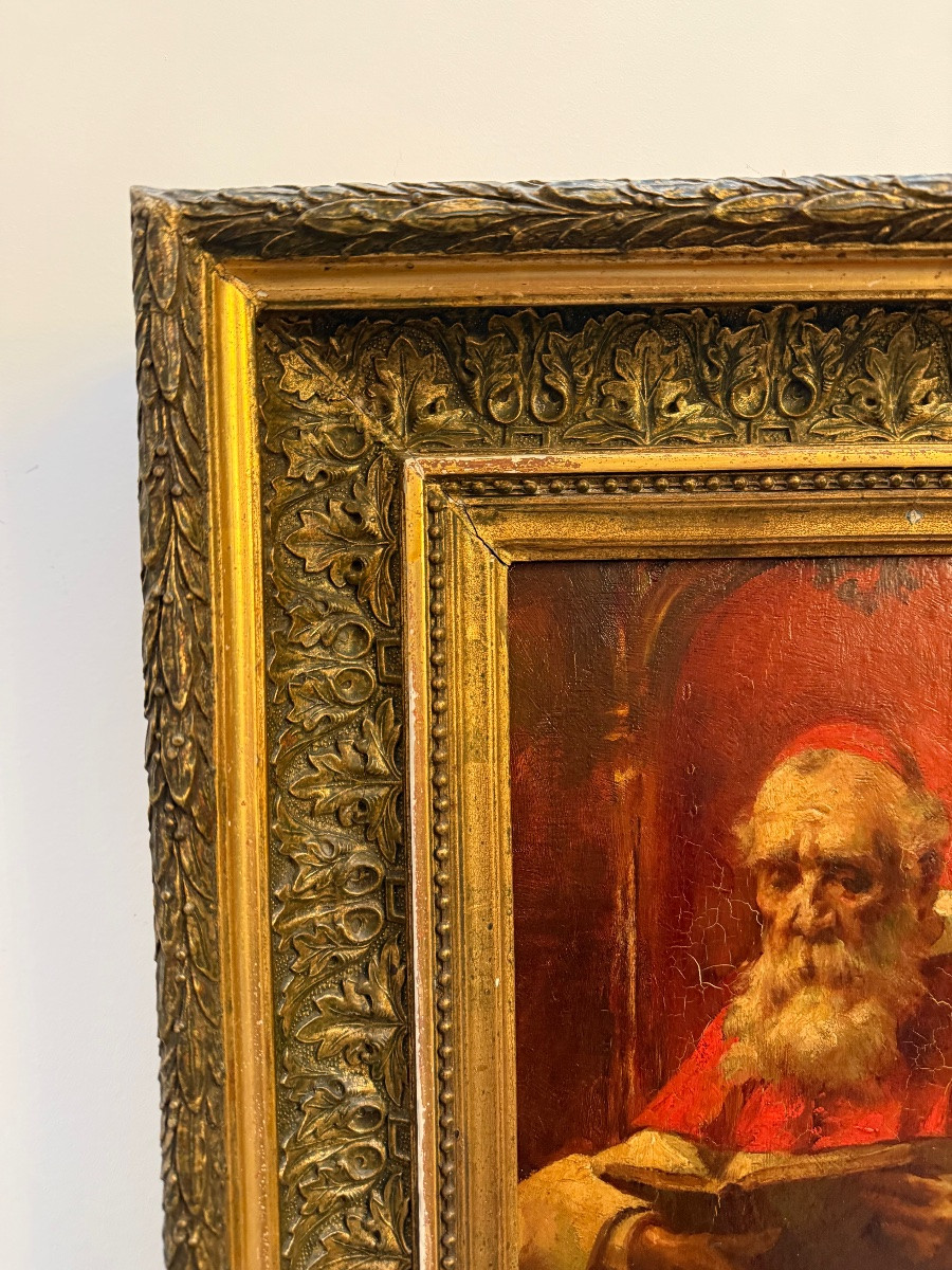 Fernand Paillet , tableau ancien , huile sur bois .-photo-2