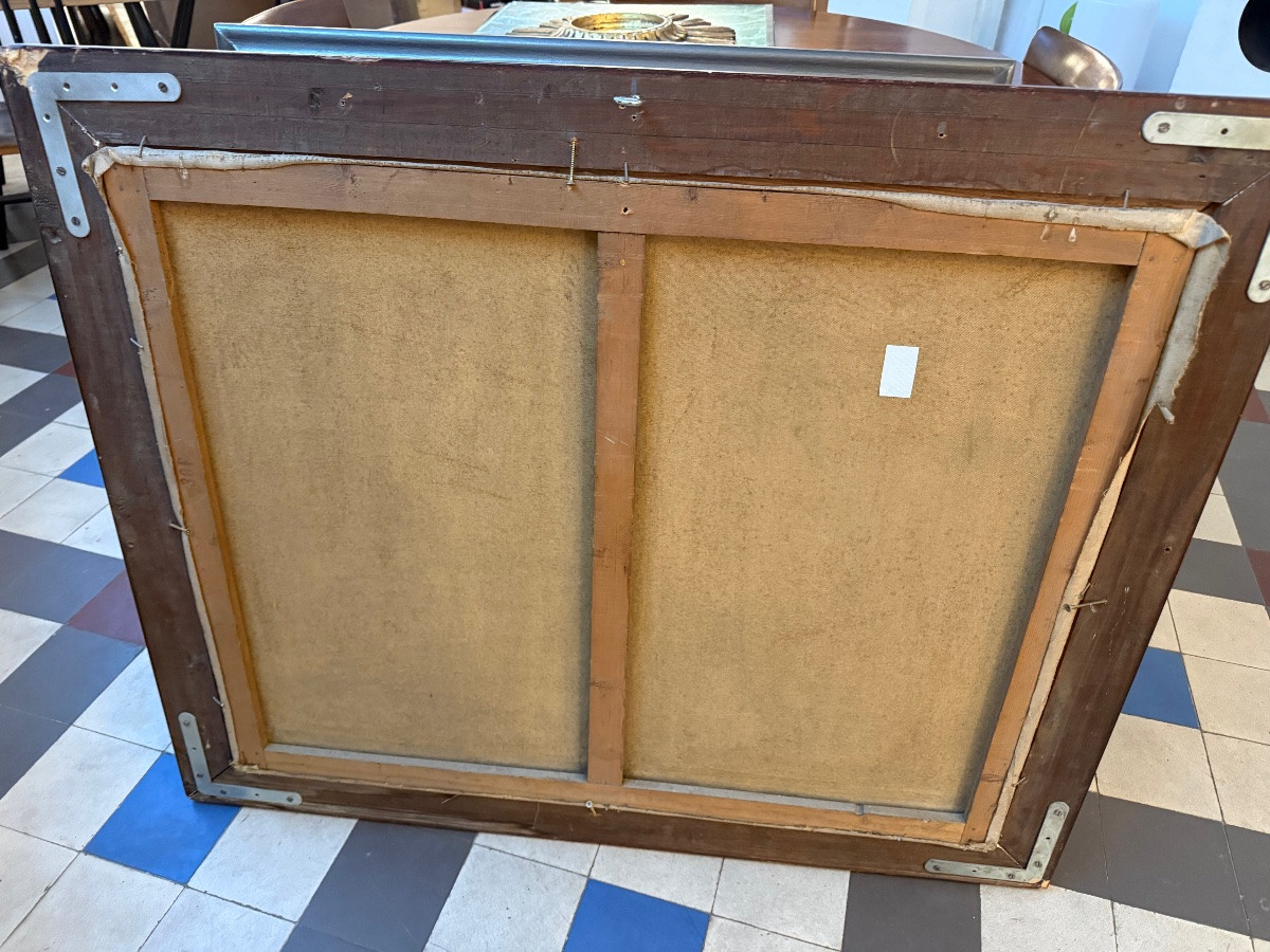 Important tableau , paysage de montagne Isère Savoie Alpes.-photo-3