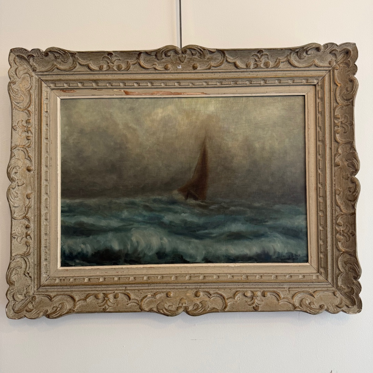 Tableau de marine par gros temps .