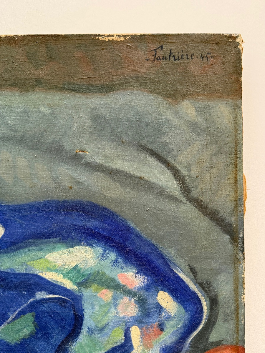 Important Painting, Nude, Oil On Canvas Dated 45.-photo-3