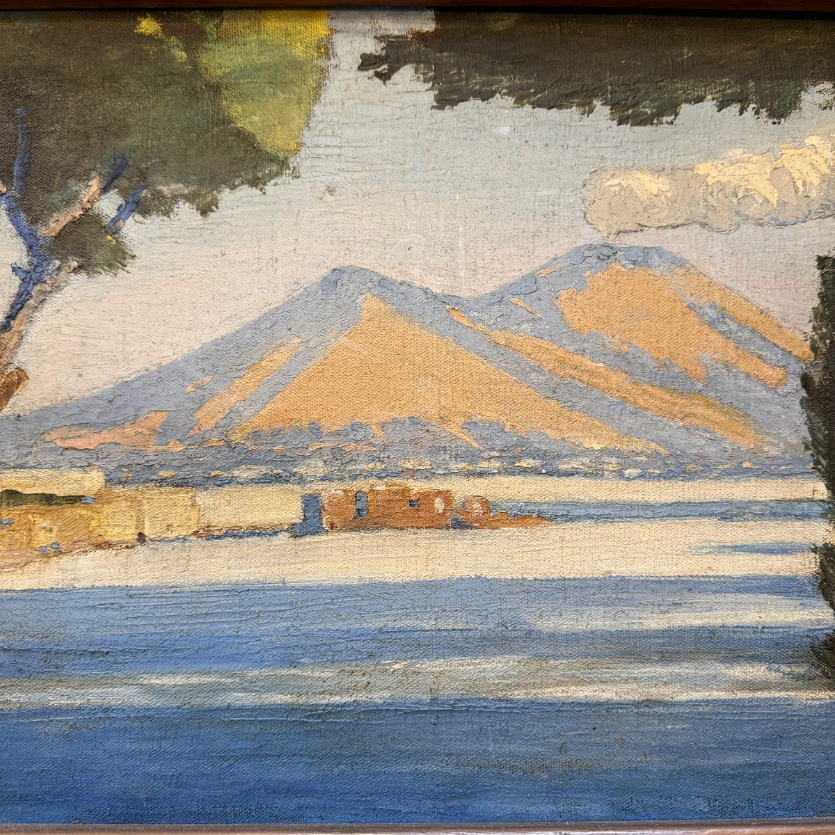 Painting, Italy, Mount Vesuvius.