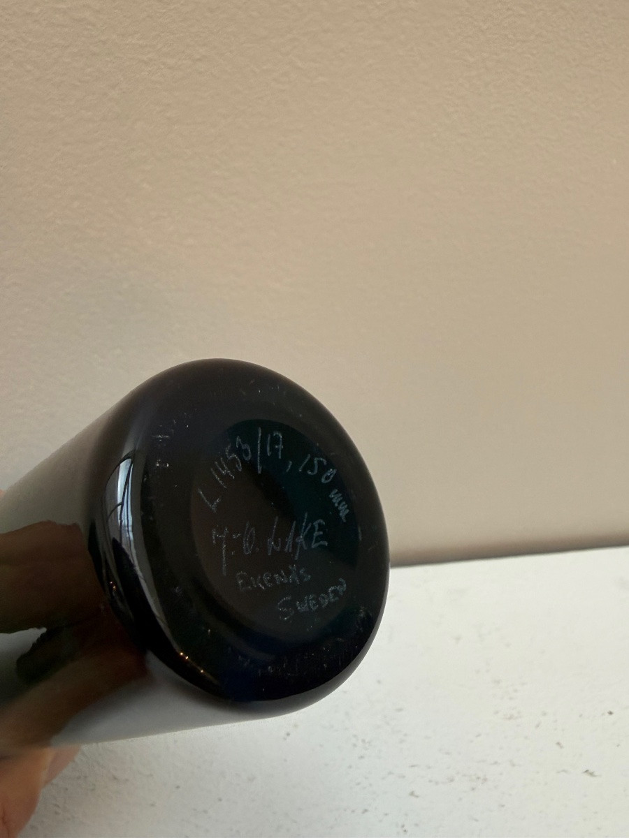 John Orwar Lake , soliflore , vase en verre scandinave .-photo-1