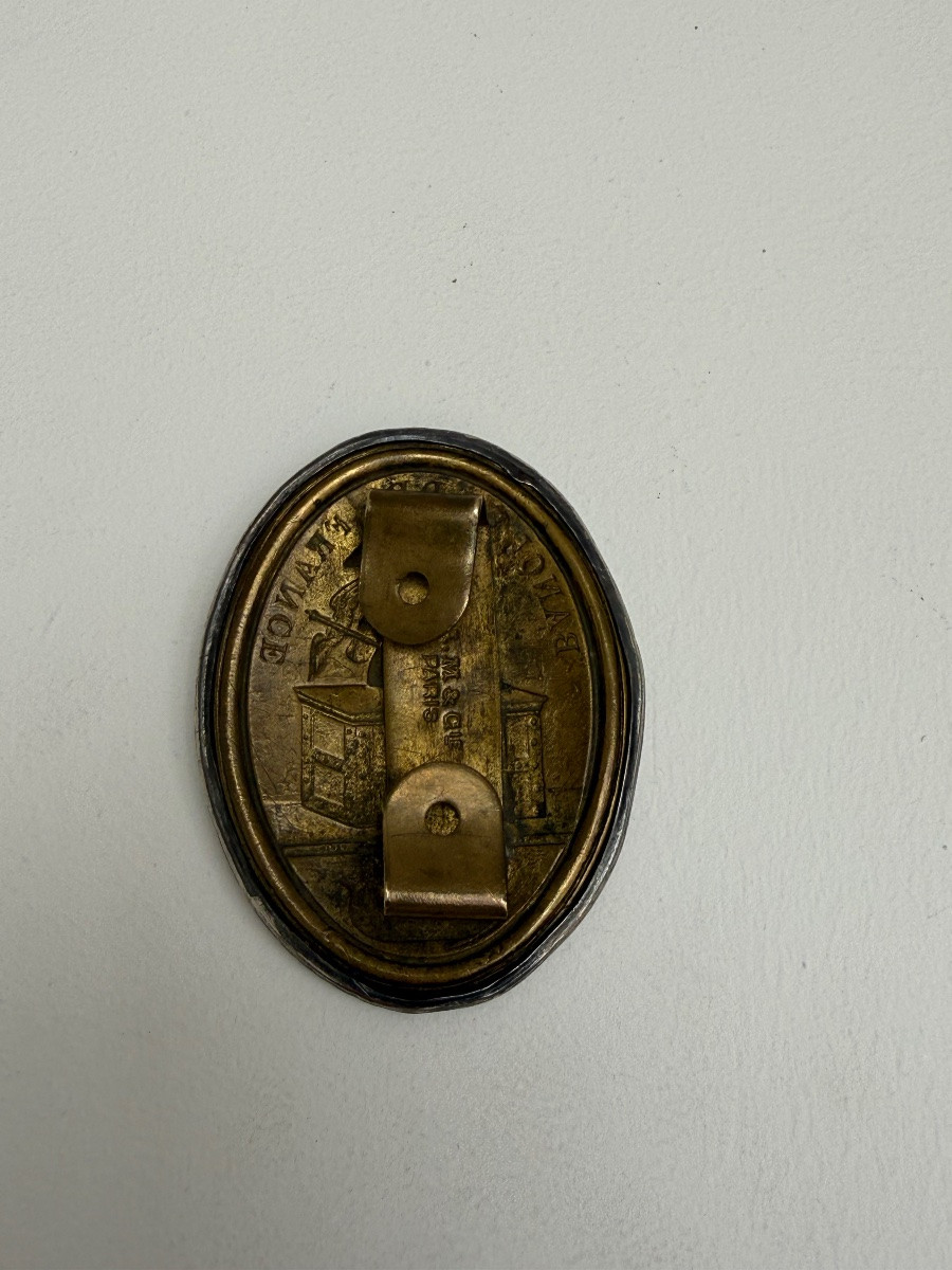Banque de France , plaque de métier Argent embouti .-photo-2