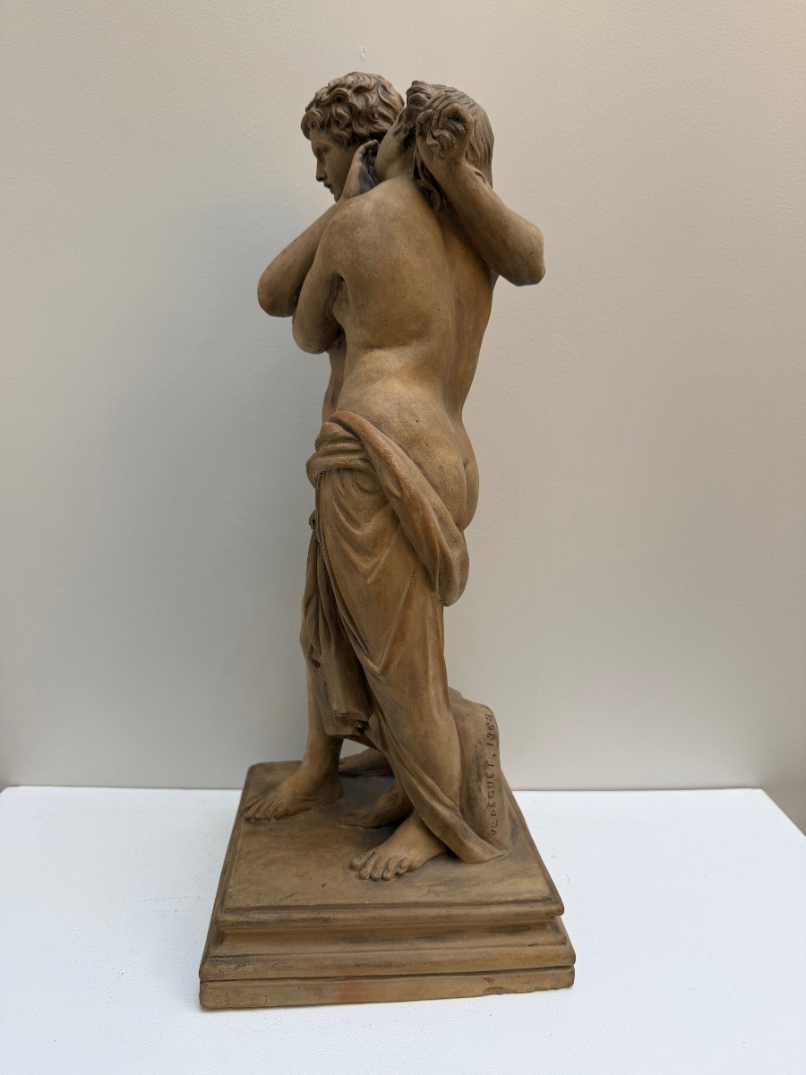 Savoie , 19th Century Terracotta Sculpture By Jean Peguet .-photo-2