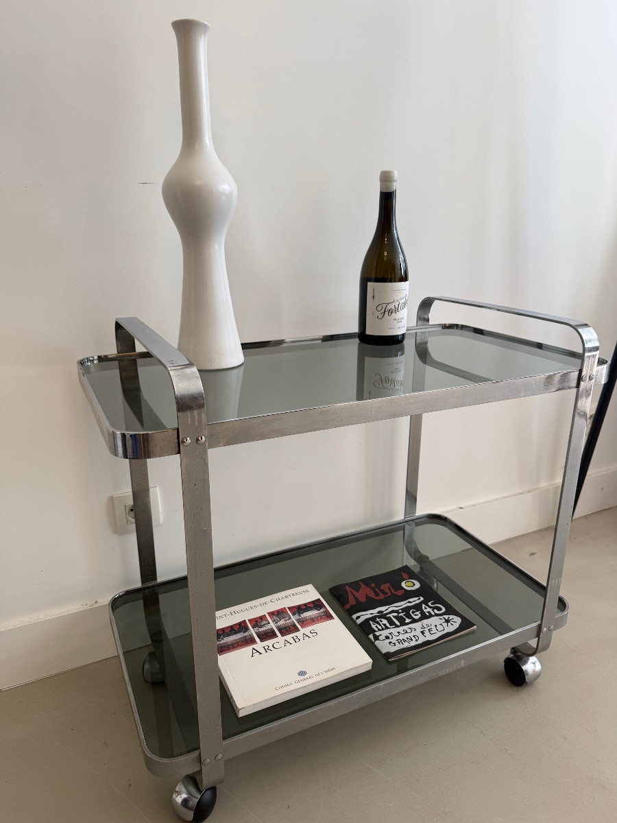 Desserte roulante , bar design 1970 , trolley .-photo-2