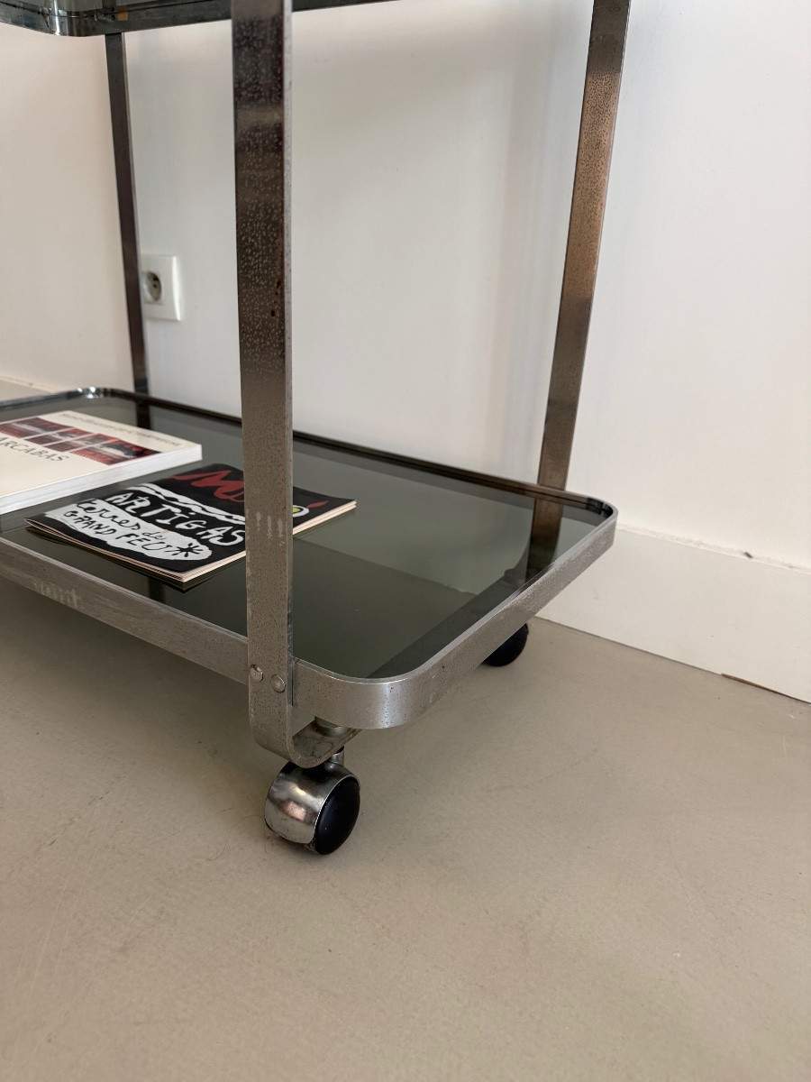 Desserte roulante , bar design 1970 , trolley .-photo-3