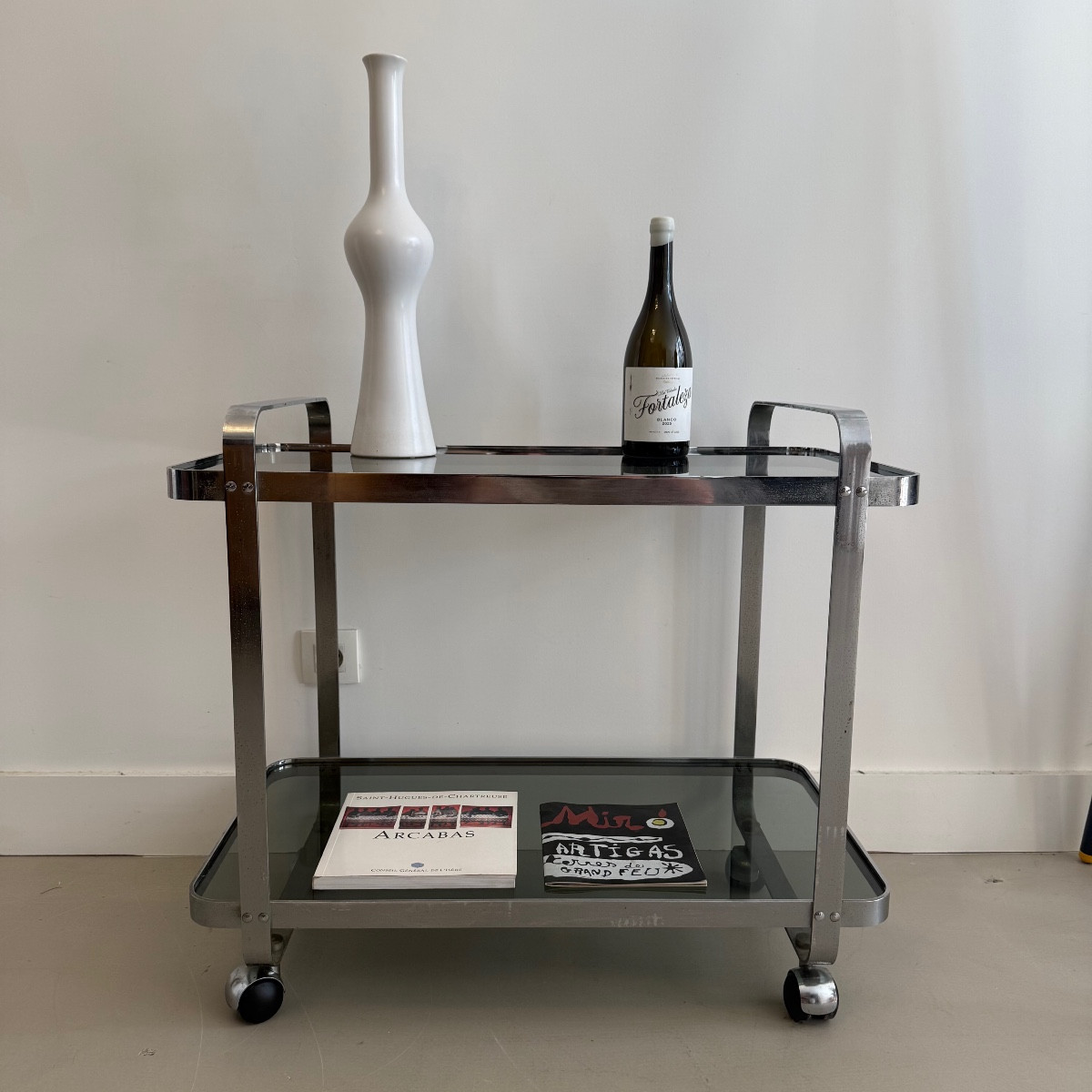 Desserte roulante , bar design 1970 , trolley .