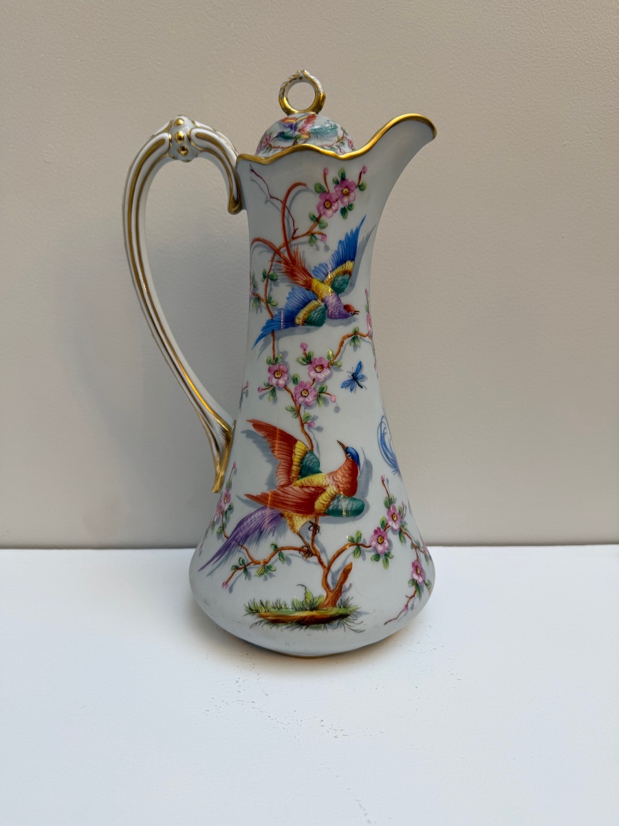 Le Tallec Paris, Porcelain Ewer With Birds. -photo-3