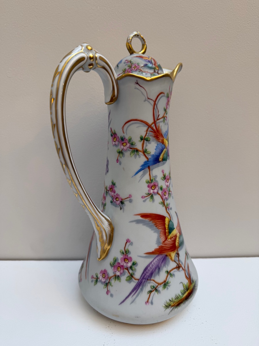 Le Tallec Paris, Porcelain Ewer With Birds. -photo-3