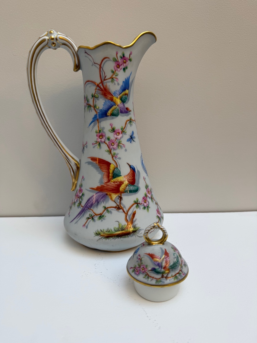 Le Tallec Paris, Porcelain Ewer With Birds. -photo-4