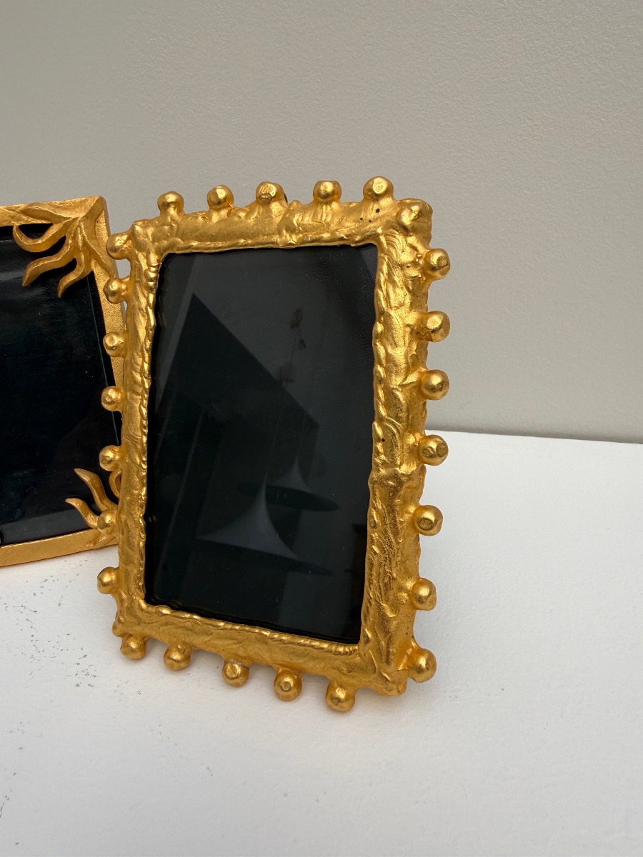 Édouard Rambaud Paris , paire de cadre en bronze doré , photo-photo-2