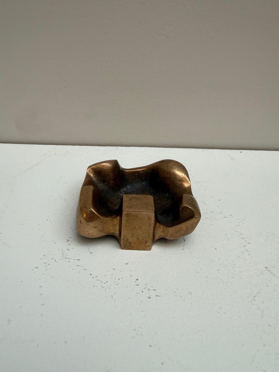 Jacques Lauterbach , objet du fumeur moderniste en bronze .-photo-2