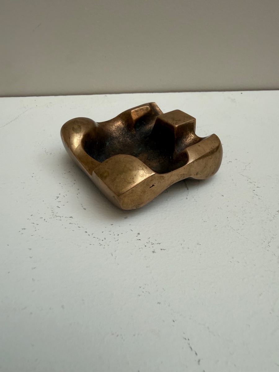 Jacques Lauterbach , objet du fumeur moderniste en bronze .-photo-3