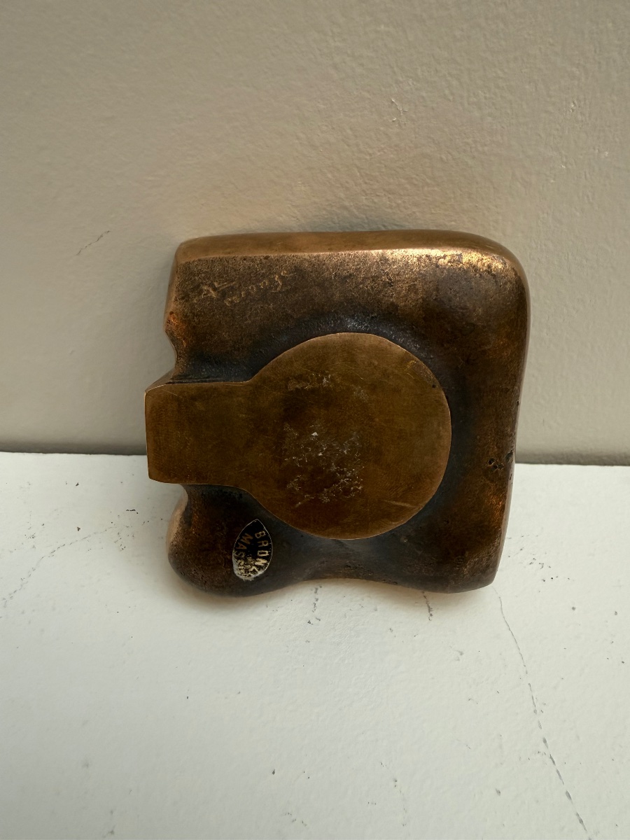 Jacques Lauterbach , objet du fumeur moderniste en bronze .-photo-1
