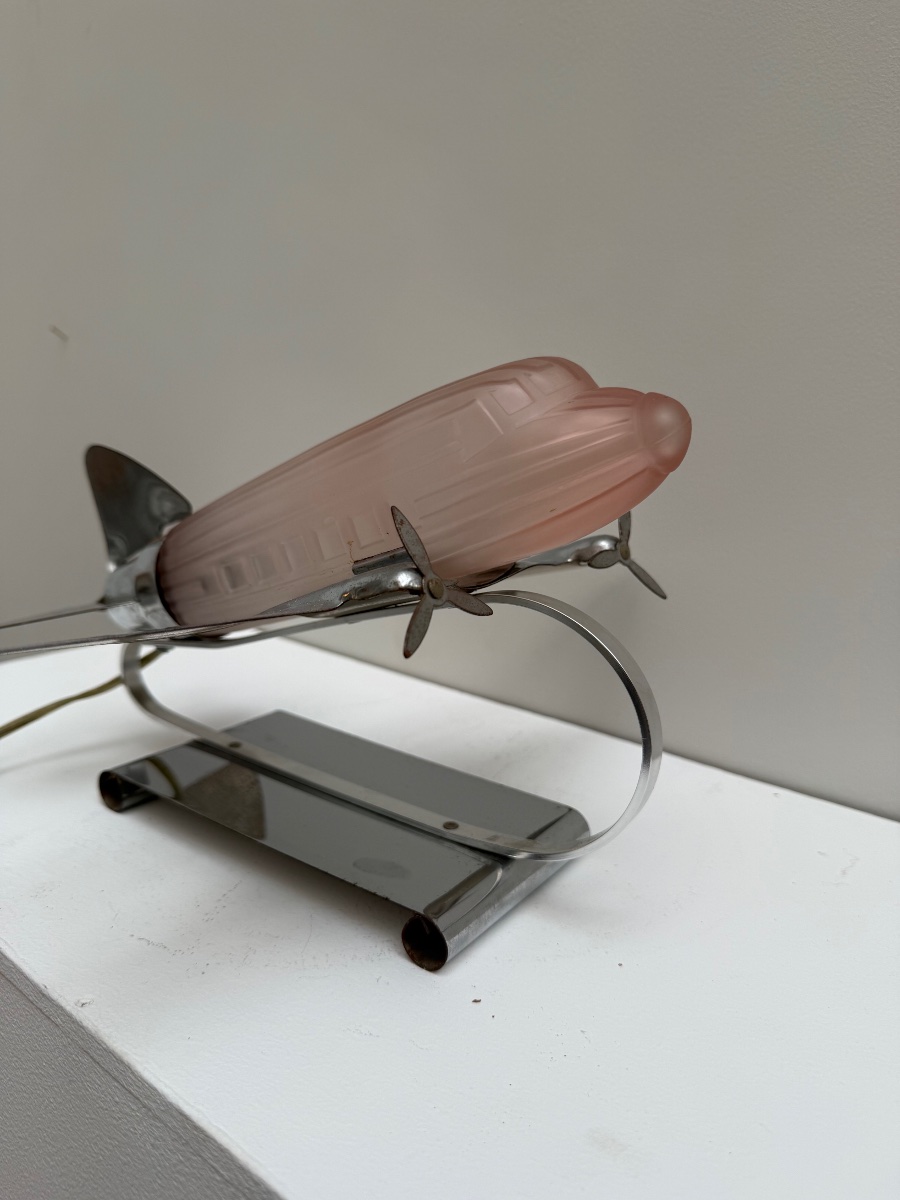 Table Lamp, Airplane, Sarsaparilla Design Table Lamp. -photo-3