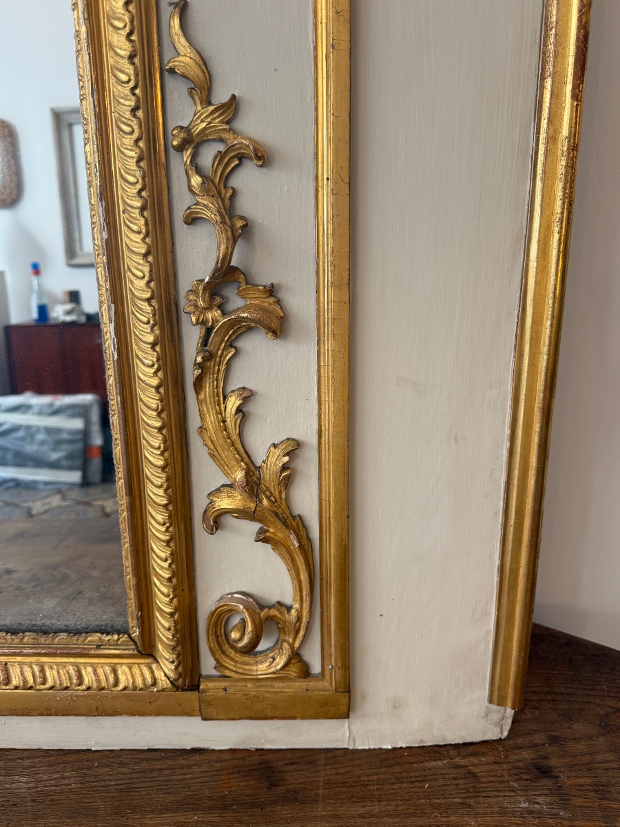 240 cm par 150 cm miroir trumeau XVIII eme siècle .-photo-1