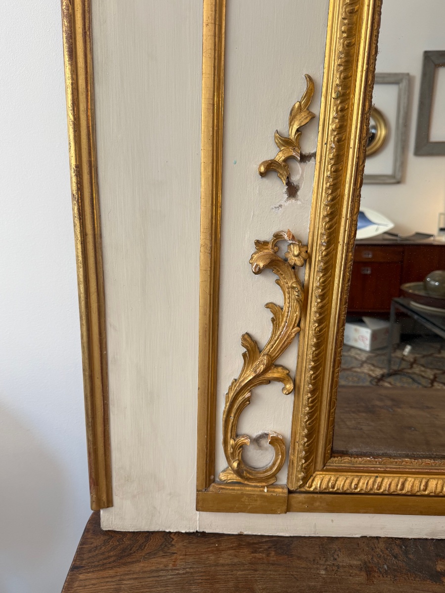 240 cm par 150 cm miroir trumeau XVIII eme siècle .-photo-2