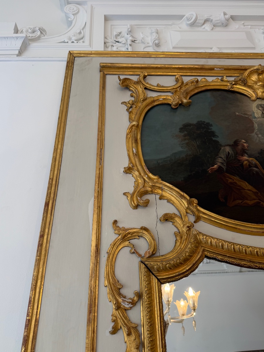240 cm par 150 cm miroir trumeau XVIII eme siècle .-photo-4