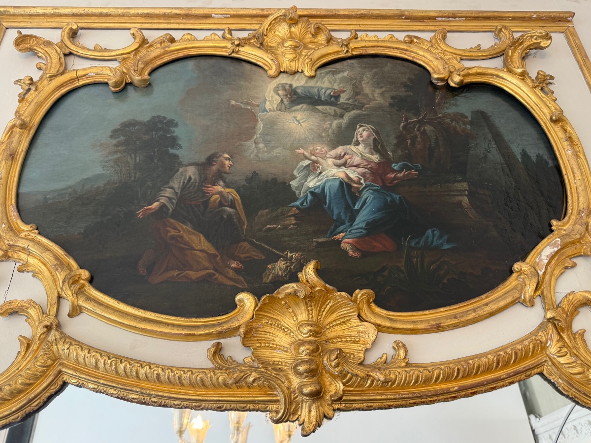 240 cm par 150 cm miroir trumeau XVIII eme siècle .-photo-5