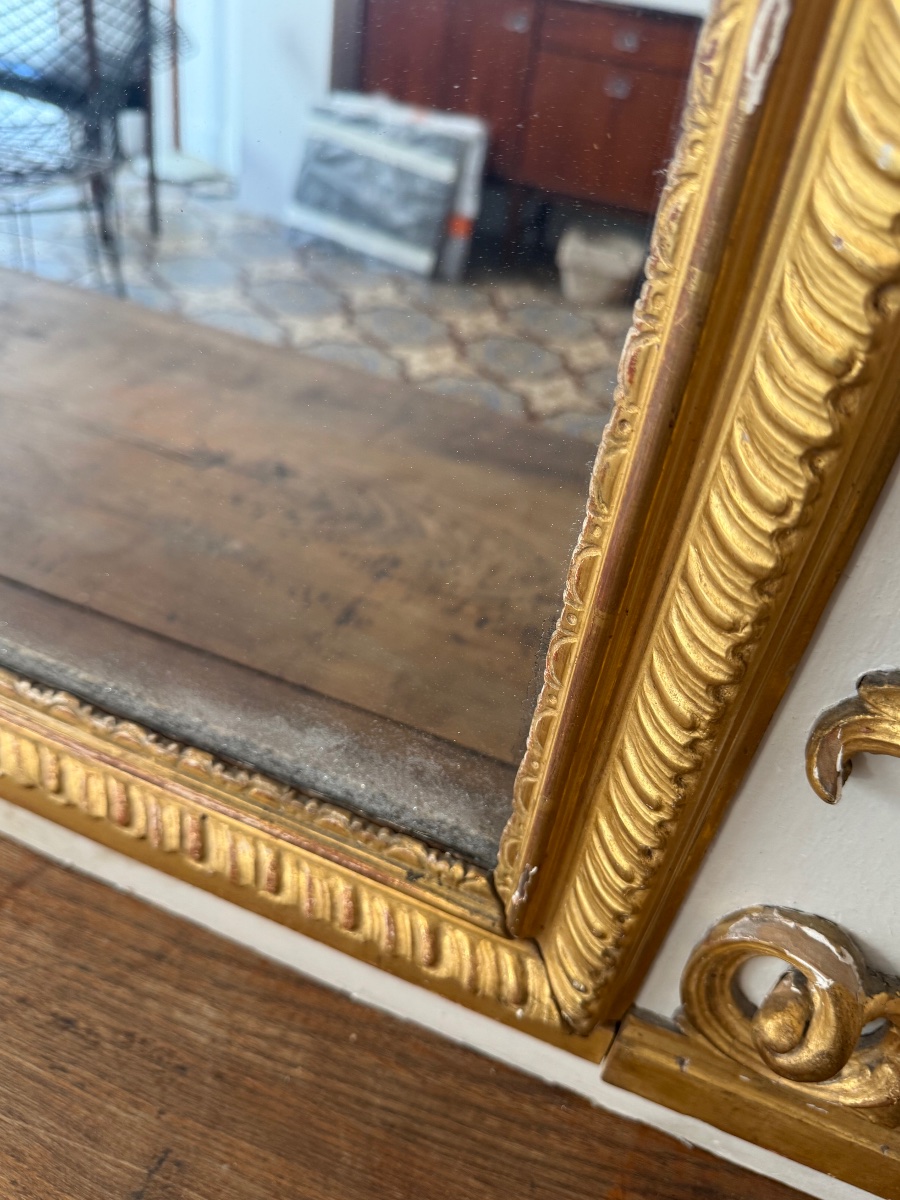 240 cm par 150 cm miroir trumeau XVIII eme siècle .-photo-6