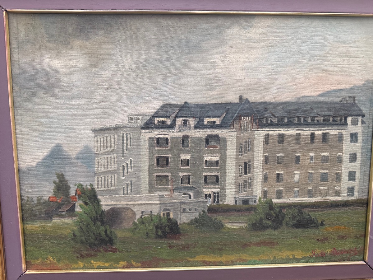 Grenoble, Isère Painting, Oil On Panel.-photo-3