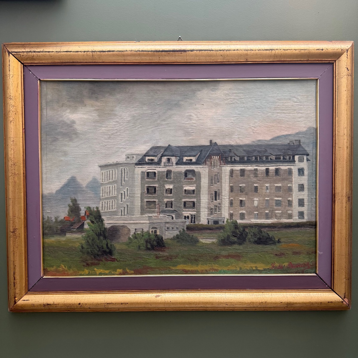 Grenoble, Isère Painting, Oil On Panel.
