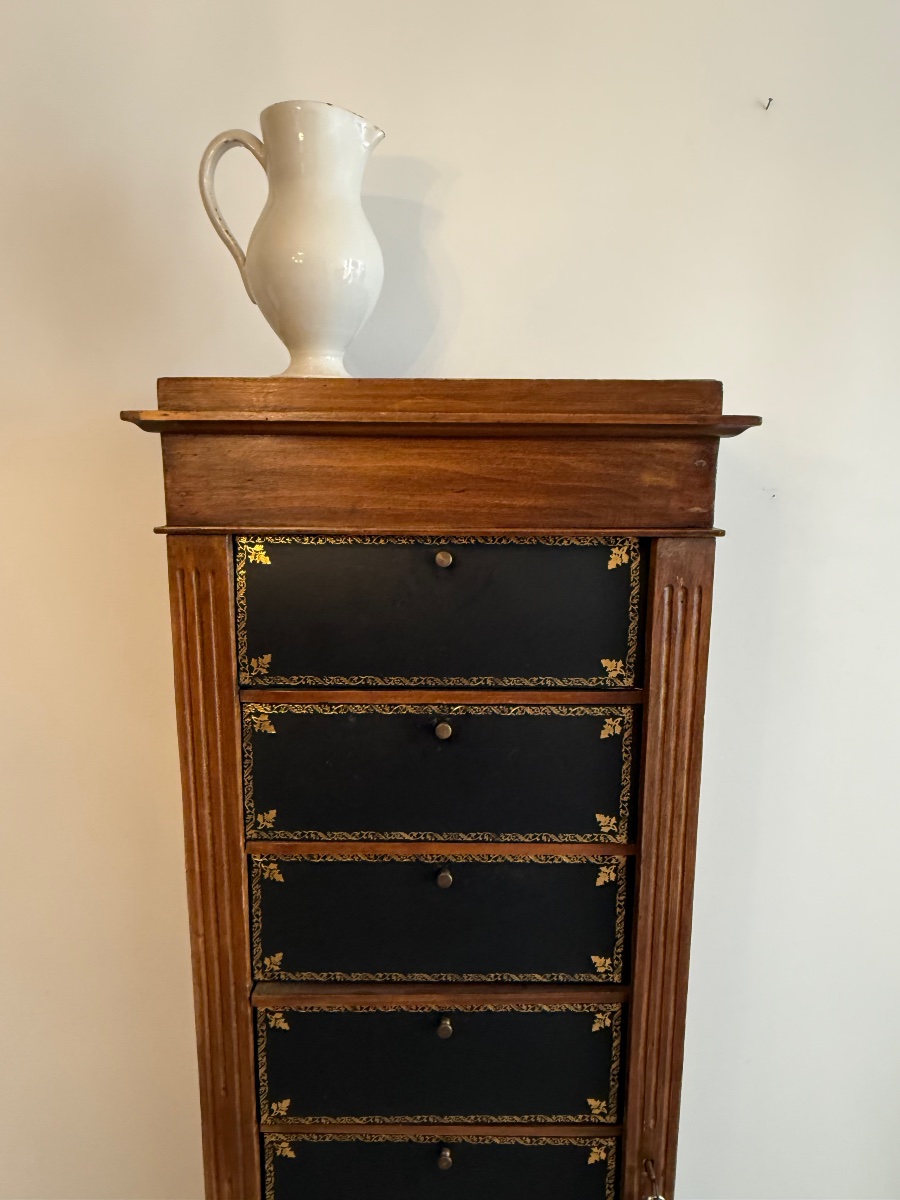 Antique Storage Cabinet, Cardboard Box Cabinet.-photo-2