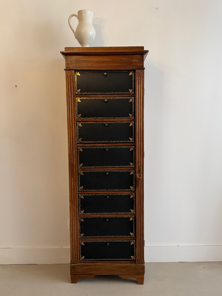 Antique Storage Cabinet, Cardboard Box Cabinet.-photo-3