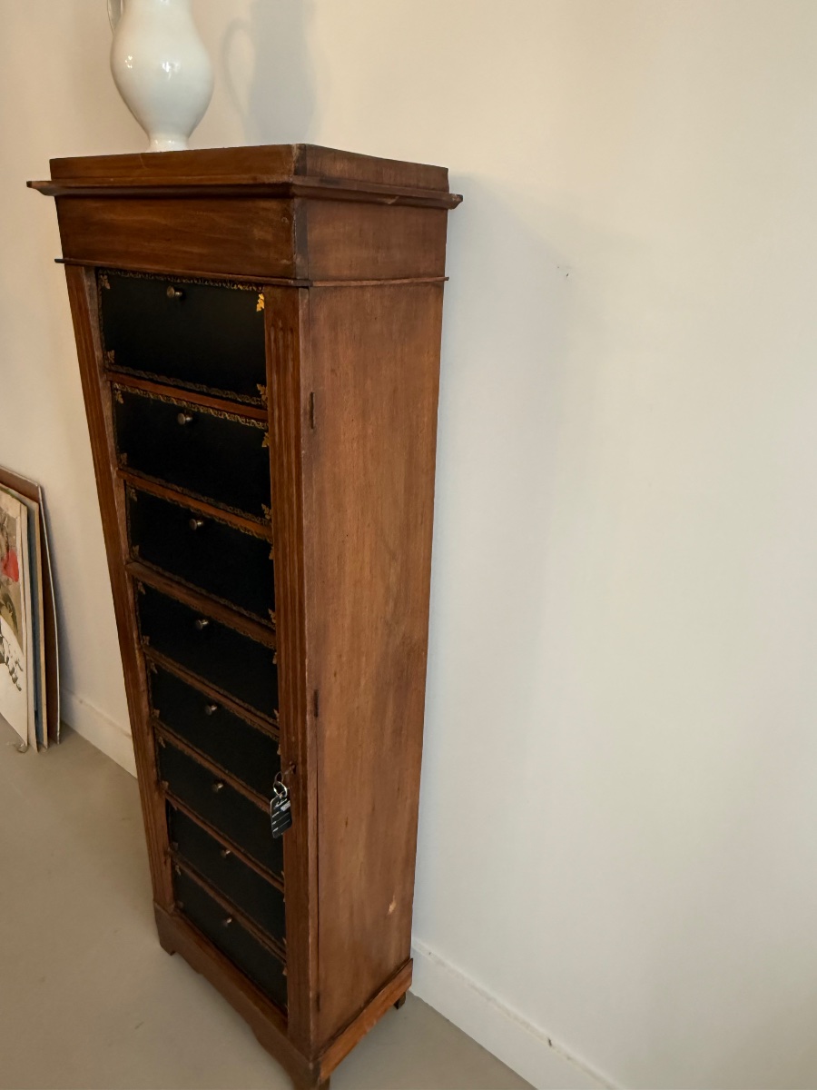 Antique Storage Cabinet, Cardboard Box Cabinet.-photo-2