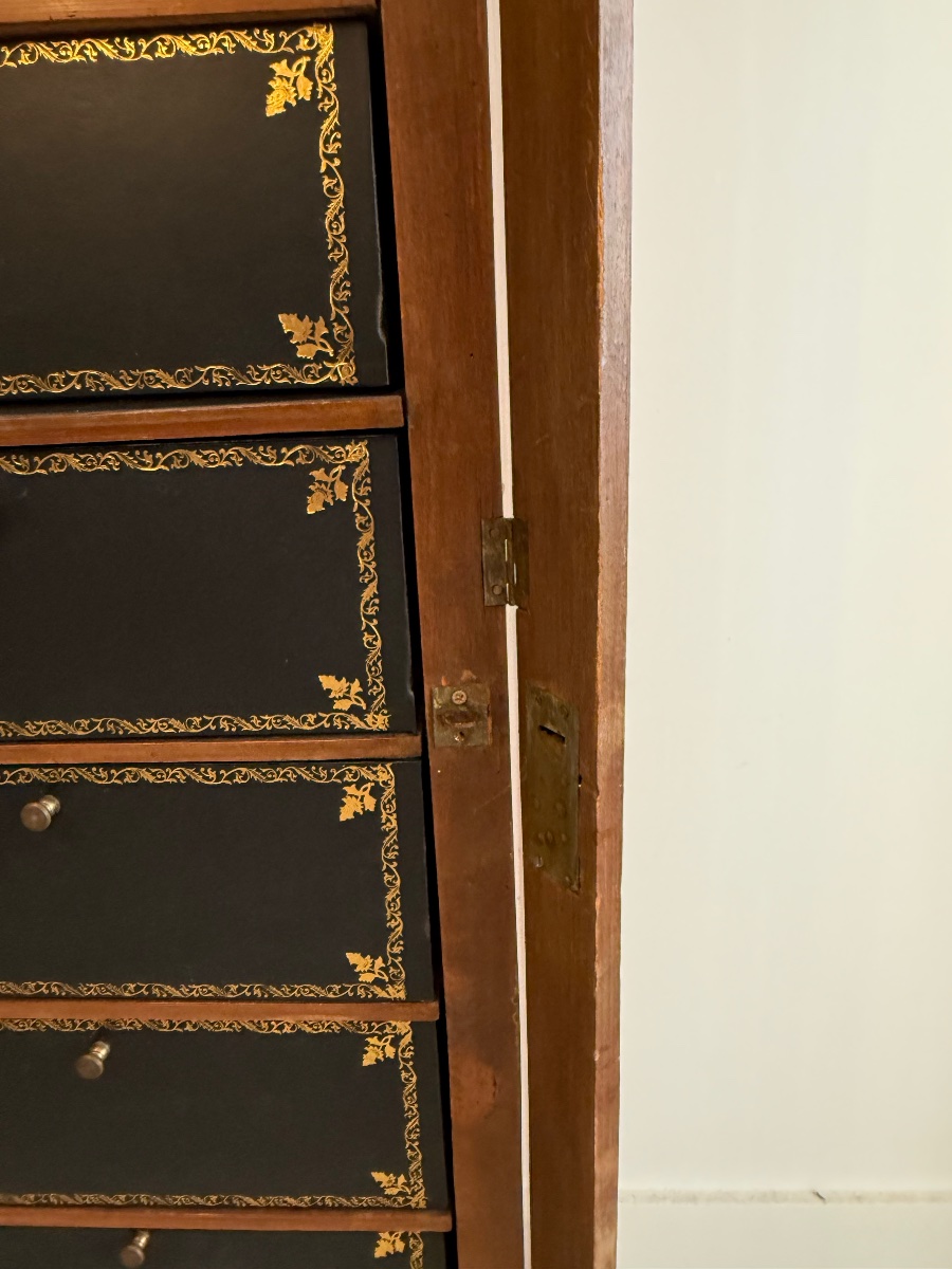 Antique Storage Cabinet, Cardboard Box Cabinet.-photo-5