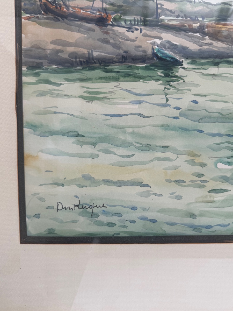 Dunkirk, A Major Watercolor By Robert Lavoine.-photo-2