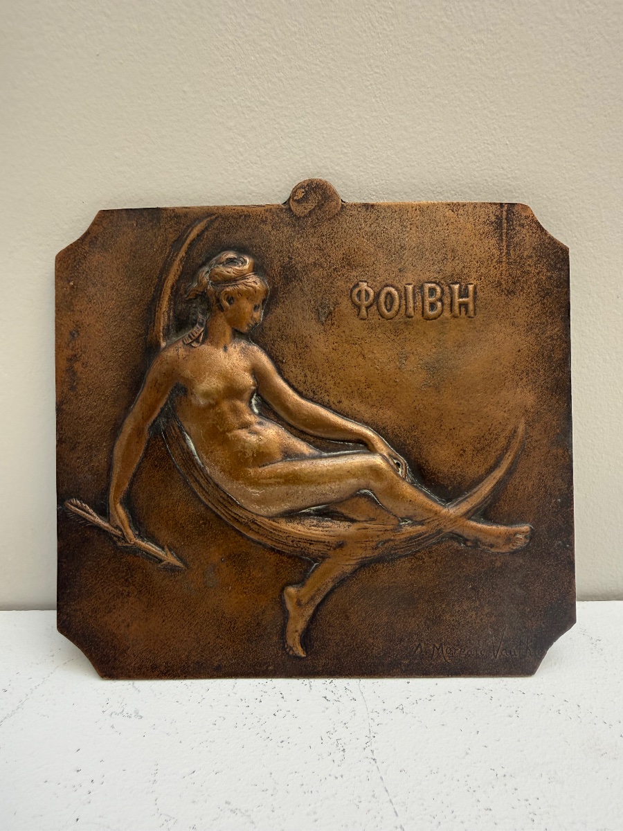 A Moreau Vaithier , plaque en bronze .-photo-2