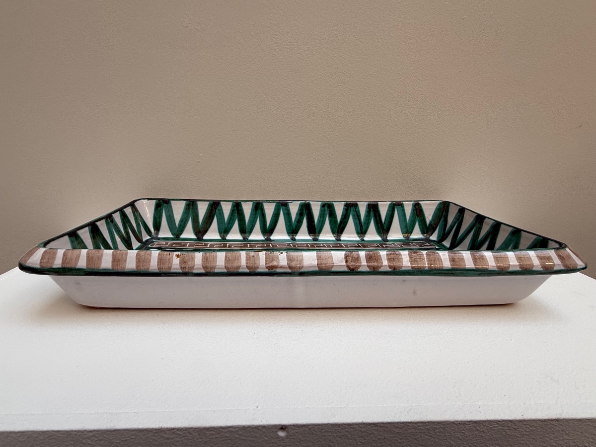 44 cm ! Robert Picault , plat en céramique .-photo-3