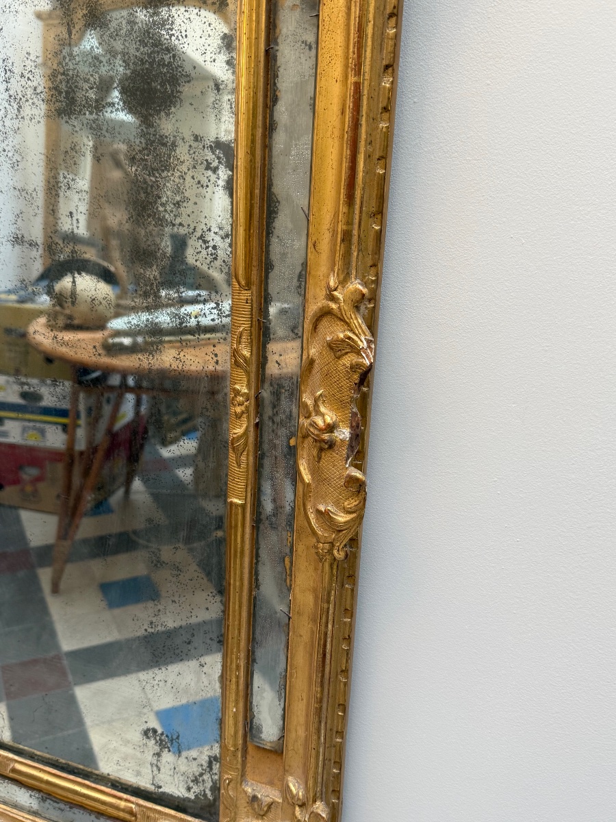 H 150 : Miroir époque Régence Louis XIV .-photo-5