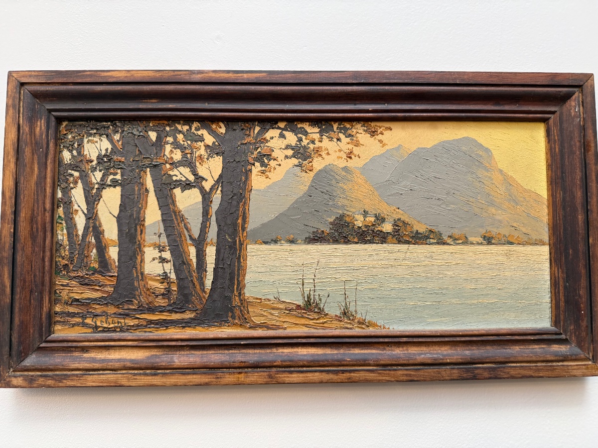 Tableau montagne Alpes , Annecy le lac .-photo-1