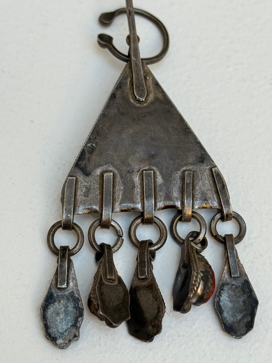 Maroc , fibule ancienne argent .-photo-3