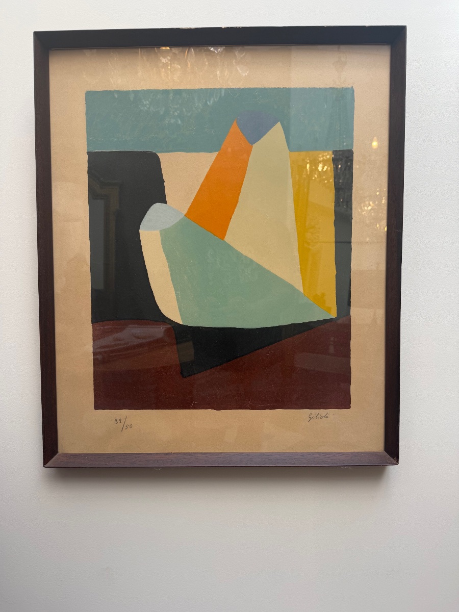 Émile Gilioli , Lithographie couleurs vers 1950 . -photo-2