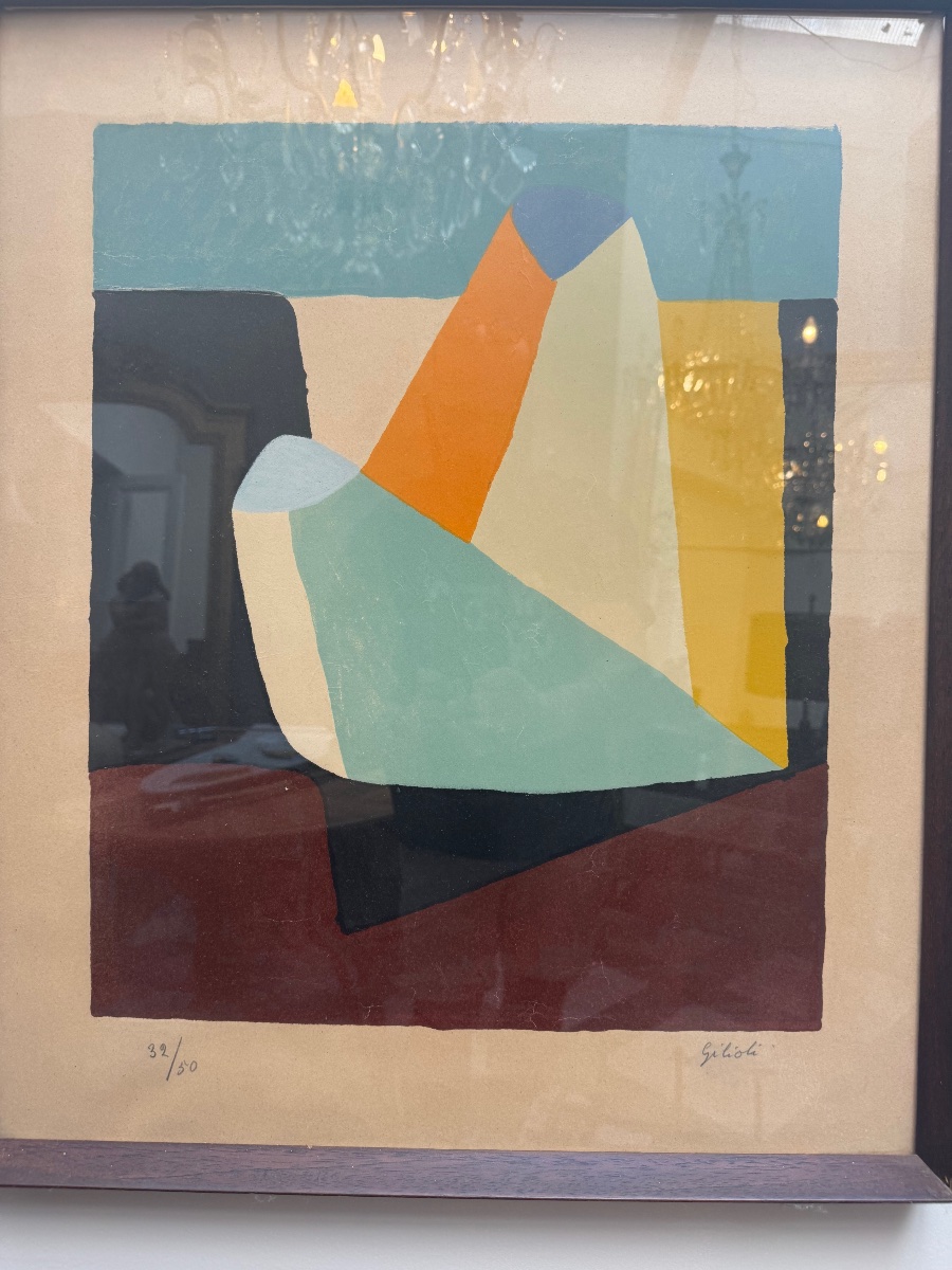 Émile Gilioli , Lithographie couleurs vers 1950 . -photo-3