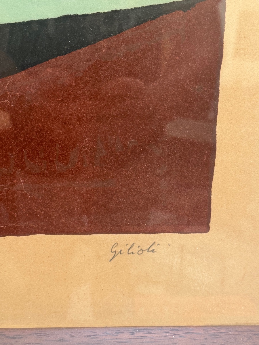 Émile Gilioli , Lithographie couleurs vers 1950 . -photo-2