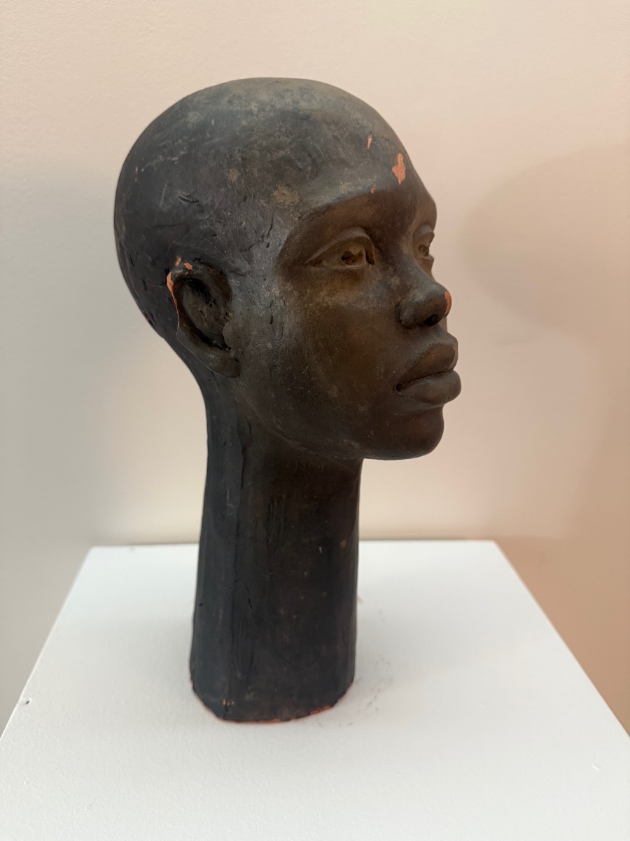 Terracotta Sculpture Of A Young African Woman. -photo-4